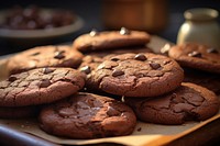 Chocolate sanwitch cookies photo real