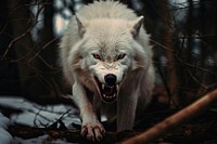 Wolf winter forest white. AI generated Image by rawpixel.