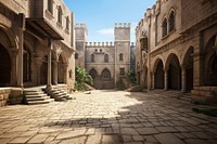 Scene photo architecture courtyard. 