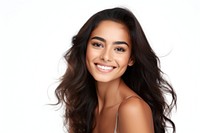 Asian indian model woman portrait smiling adult. AI generated Image by rawpixel.