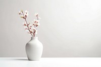 Aesthetic flower vase porcelain blossom plant. AI generated Image by rawpixel.