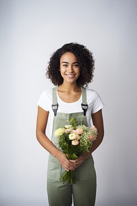 Florist smiling flower adult. 