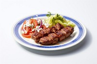 Kebab plate meat food. 