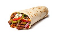 Kebab burrito bread food. 