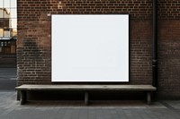 Advertisement brick white wall. AI generated Image by rawpixel.