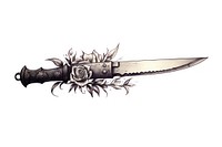 Tattoo png knife weapon dagger. AI generated Image by rawpixel.