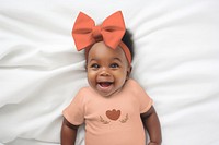 Red bow headband, baby accessory