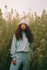 Streetwear fashion portrait nature adult. 