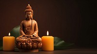 Photo of a buddhist great candle. AI generated Image by rawpixel.