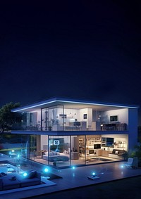 Architecture building house villa. AI generated Image by rawpixel.