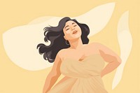 Chubby asian woman drawing sketch adult. AI generated Image by rawpixel.