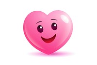 Emoji heart pink white background. AI generated Image by rawpixel.
