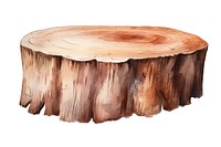 Rustic wood log plant table tree.