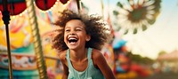 Laughing carnival child cute. AI generated Image by rawpixel.