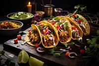 Taco table food vegetable. AI generated Image by rawpixel.