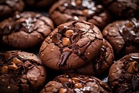 Delicious chocolate cookies dessert food confectionery. 