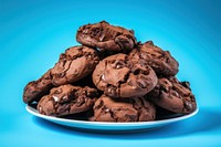 Delicious chocolate cookies arrangement dessert plate food. AI generated Image by rawpixel.
