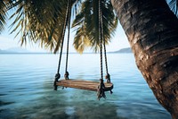 Swing outdoors nature swing. AI generated Image by rawpixel.