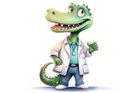 Crocodile dentist cartoon animal representation. AI generated Image by rawpixel.