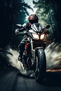 Motorcycle adult vehicle helmet. AI generated Image by rawpixel.