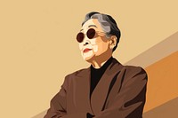 Old asian woman portrait glasses adult. AI generated Image by rawpixel.