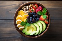 Fruit food bowl blueberry. AI generated Image by rawpixel.