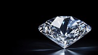 Photo of diamond, isolated on black background. AI generated Image by rawpixel. 