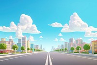 City road architecture cityscape landscape. AI generated Image by rawpixel.