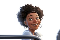 Sixty african american female cartoon adult hairstyle. AI generated Image by rawpixel.