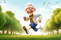 Sixty years old guy cartoon retirement happiness. AI generated Image by rawpixel.