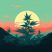 Cannabis outdoors plant leaf. AI generated Image by rawpixel.