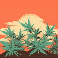 Cannabis plant tranquility backgrounds. AI generated Image by rawpixel.