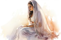 Arabic bride portrait fashion dress. AI generated Image by rawpixel.
