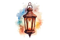 Arabic lantern lighting lamp white background. AI generated Image by rawpixel.
