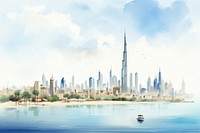 Dubai city architecture landscape cityscape. 