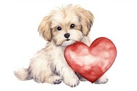 Puppy mammal animal heart. AI generated Image by rawpixel.