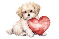 Puppy mammal animal heart. 