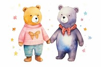 Lgbtq cute animal couple toy white background representation. 