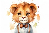 Lion saleman portrait mammal animal. AI generated Image by rawpixel.