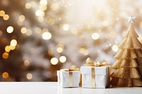 Christmas christmas gift gold. AI generated Image by rawpixel.