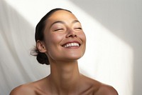 Woman laughing portrait looking. 