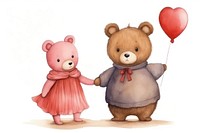 Balloon cute love bear. AI generated Image by rawpixel.