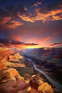 Grand canyon outdoors nature sunset. AI generated Image by rawpixel.