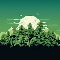Cannabis vegetation outdoors nature. AI generated Image by rawpixel.