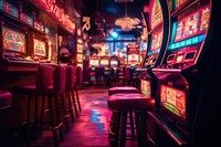 Slot machine casino nightlife gambling. AI generated Image by rawpixel.