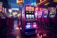 Slot machine casino gambling game. 