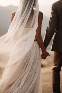 Wedding dress veil hand fashion. AI generated Image by rawpixel.