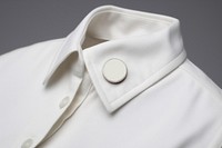 Pin badge textile shirt white. 