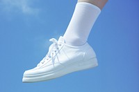 Sock footwear white shoe. 