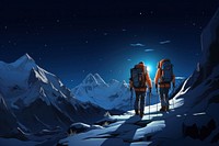 Hiking adventure mountain backpack. AI generated Image by rawpixel.